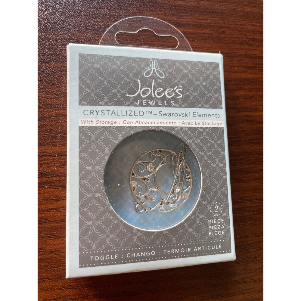 Jolees Jewels Crystallized Swarovski Elements 2 piece toggle Vine circle crystal